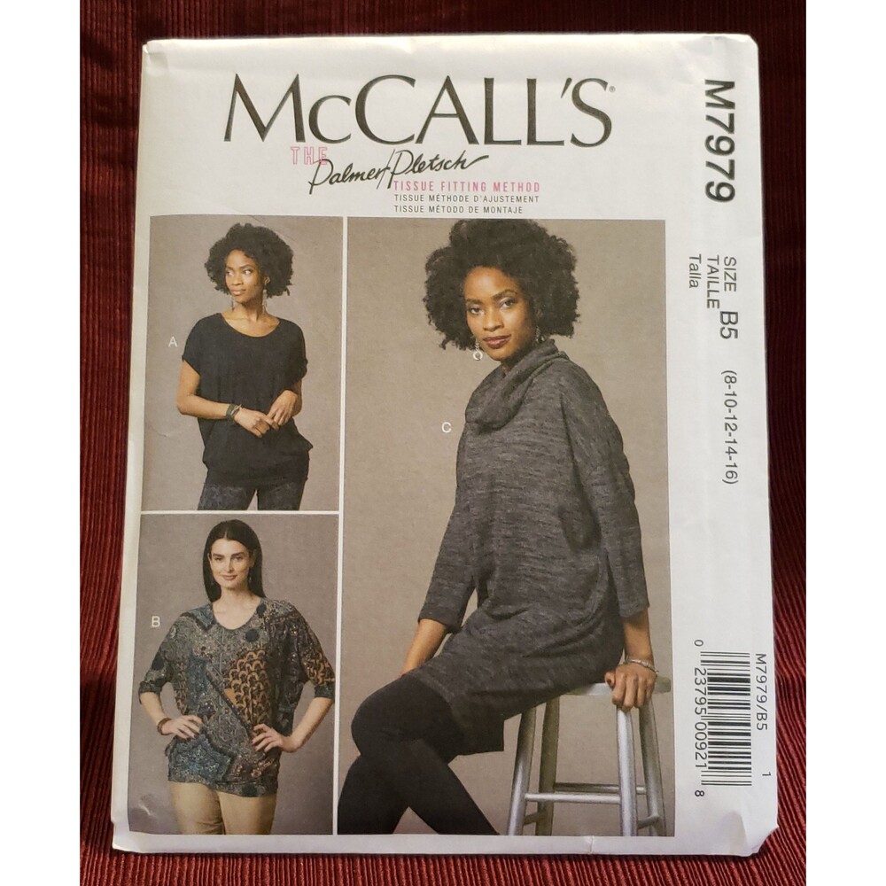 Misses Tunic Sewing Pattern McCall's M7979, Palmer Pletsch Tissue Fitting Method